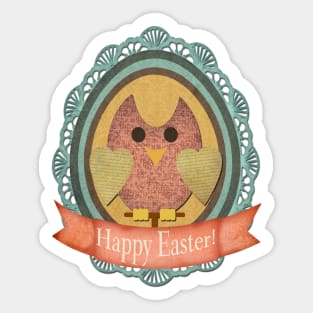 Easter Egg Owl | Happy Easter | Cherie's Art (c)2022 Sticker